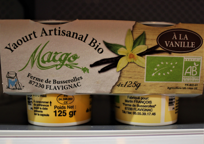 Yaourt fermier bio vanille x 4